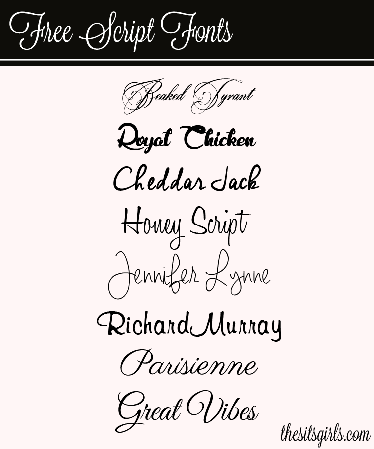 Cursive Fonts Top 8 FREE Cursive Fonts For Your Blog Grab And Go 