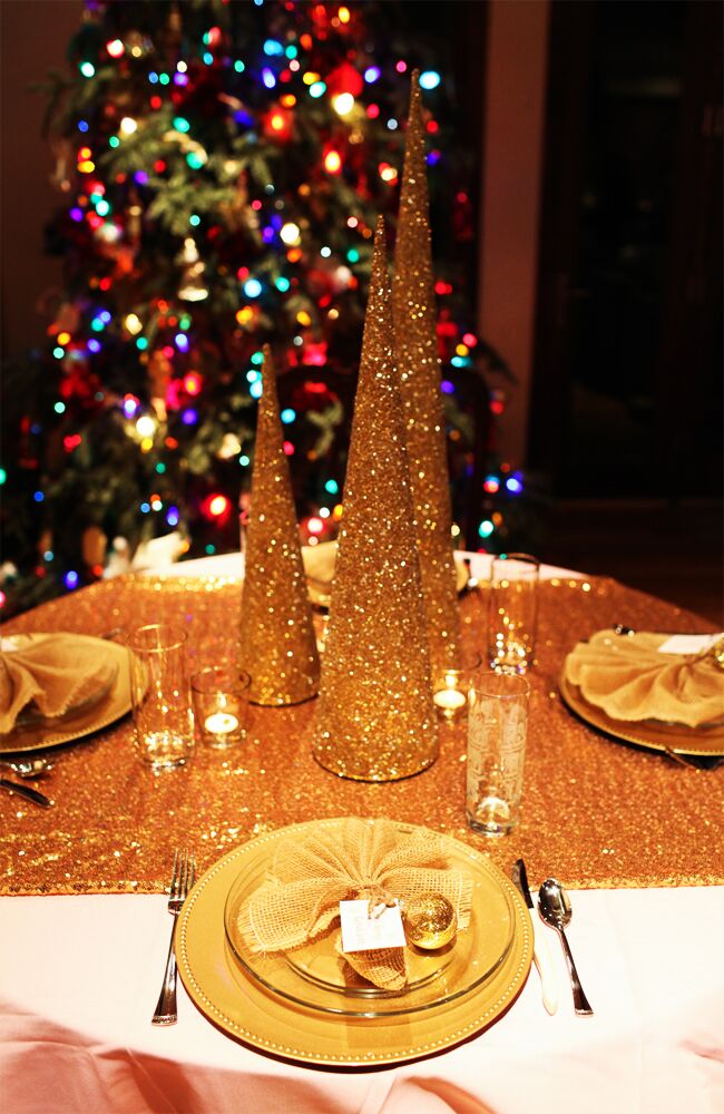 Elegant Christmas Party Blush And Gold Tablescape