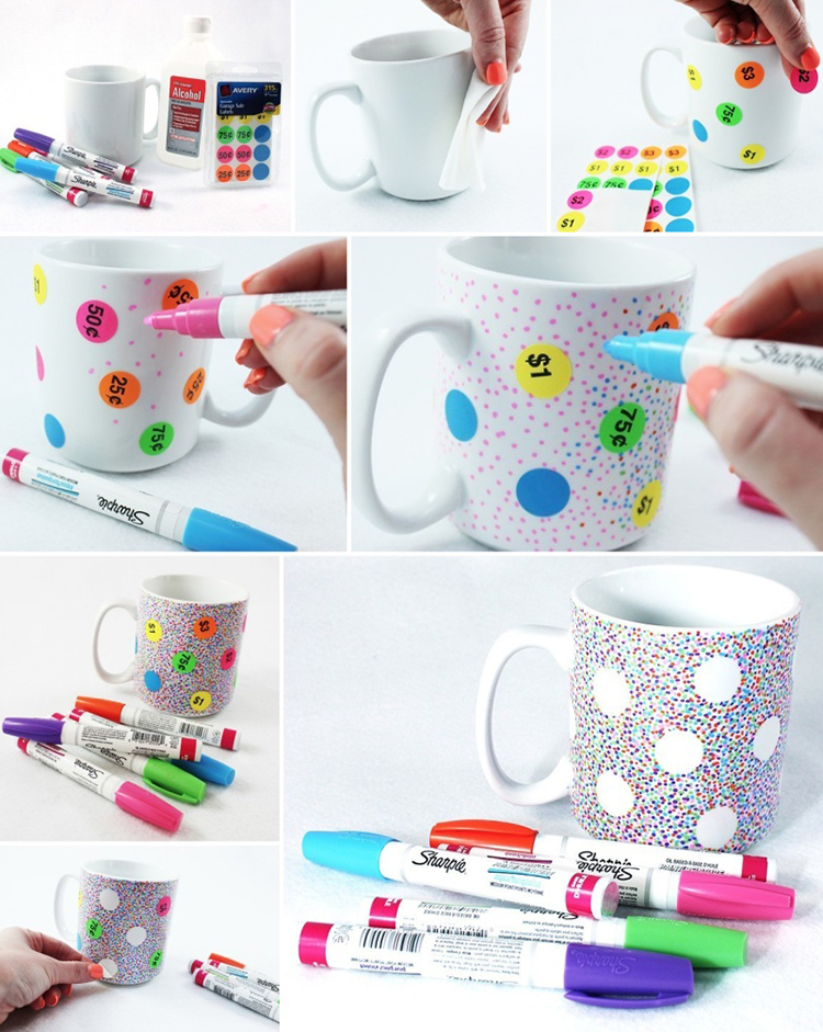 DIY Sharpie Mug | Polka Dot Mug