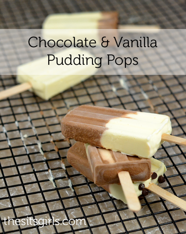 Easy Pudding Dessert Vanilla and Chocolate Pudding Pops