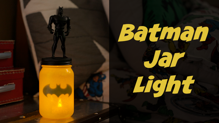 Batman Jar Light | Batman Nightlight | Superhero Mason Jar Light