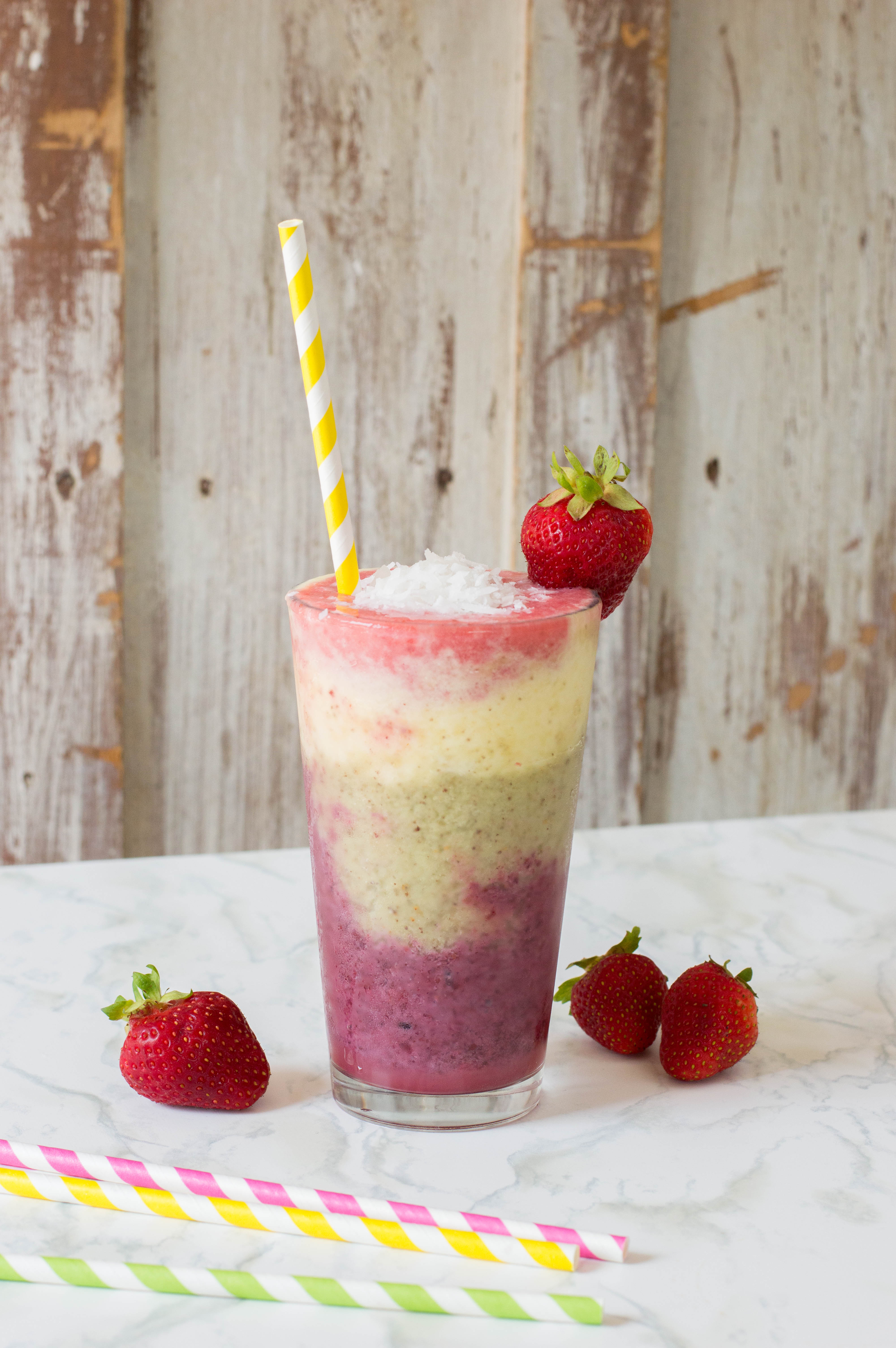 Rainbow Layered Fruit Smoothie Recipe The SITS Girls