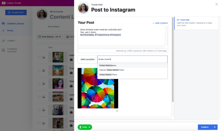 how to post on instagram from pc developer tools